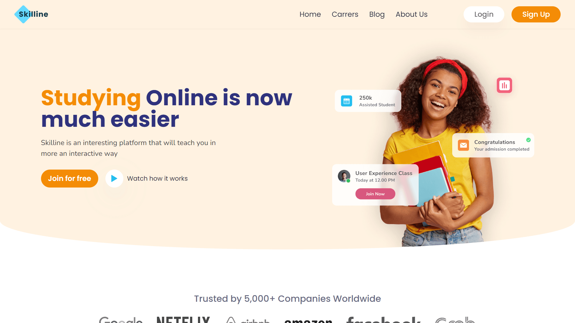 Online Learning Platform Landing Page